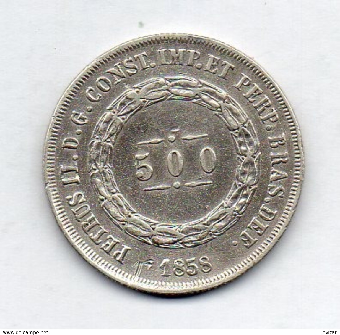 BRAZIL, 500 Reis, 1858, Silver, KM #464 - Brasil