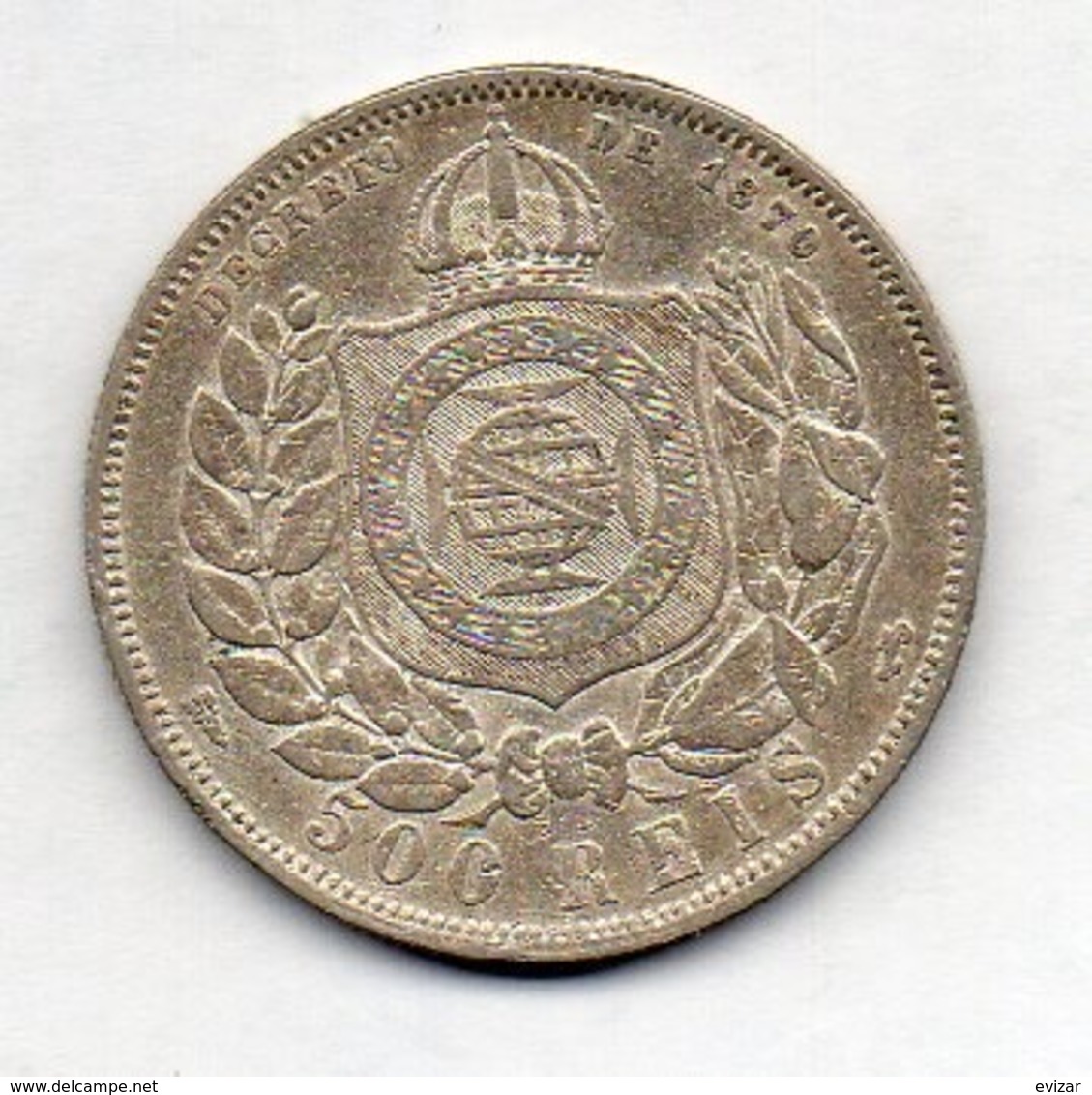 BRAZIL, 500 Reis, 1888, Silver, KM #480 - Brasil