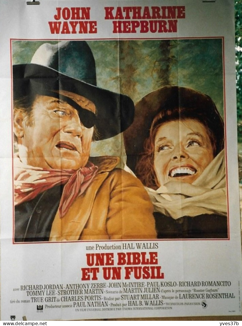 Une Bible Et Un Fusil John Wayne, Katharine Hepburn ..1975 - Affiche 120x160 - TTB - Affiches & Posters