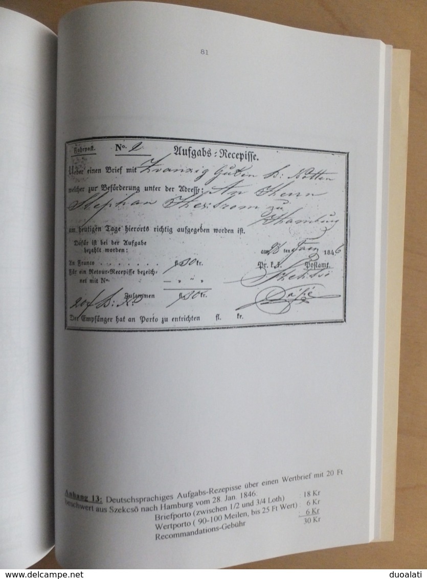 Austria 1998 Czirók Dénes Die Geschichte und die Tarife der Fahrpost in Ungarn (Österreich) 1750 - 1867 Hungary