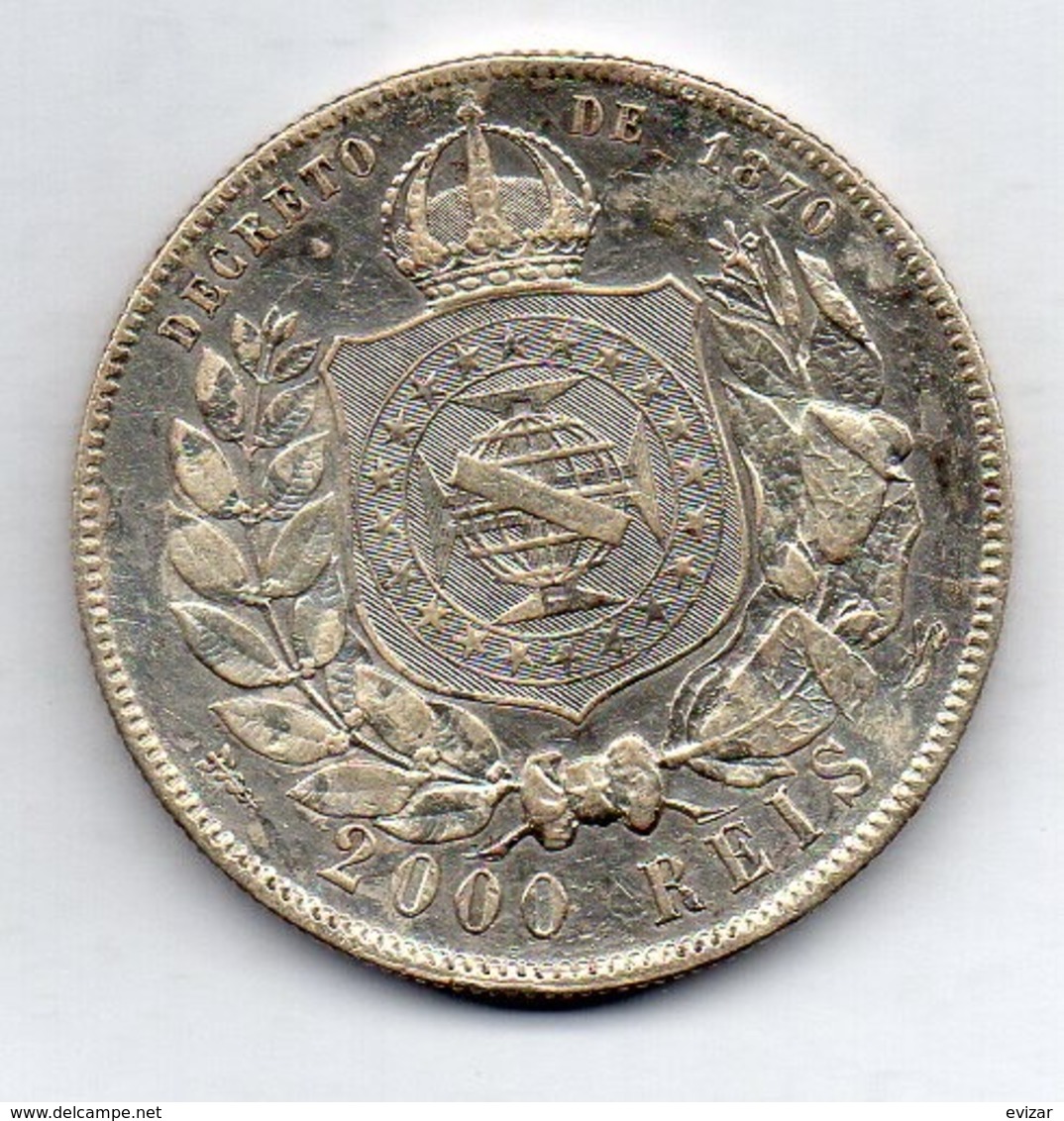 BRAZIL, 2000 Reis, 1888, Silver, KM #485 - Brasil
