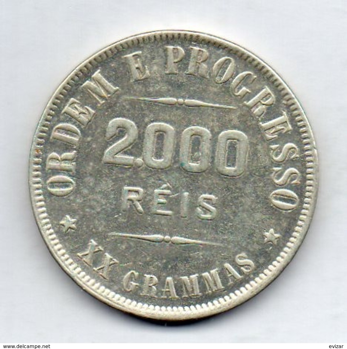 BRAZIL, 2000 Reis, 1907, Silver, KM #508 - Brasil