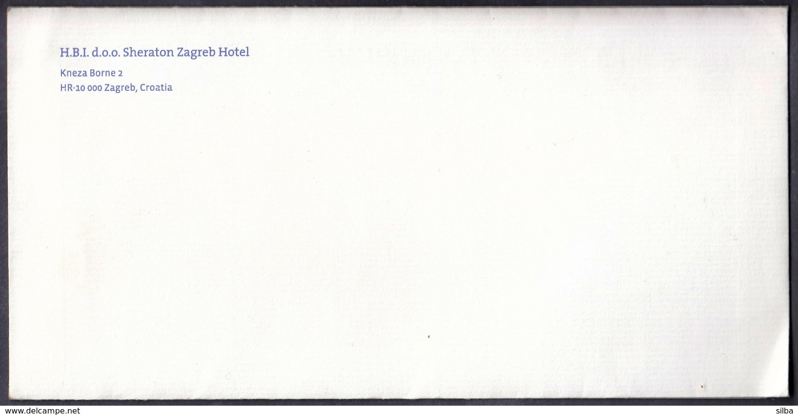 Hotel / Sheraton Zagreb, Croatia / Cover, Envelope - Hotel- & Gaststättengewerbe