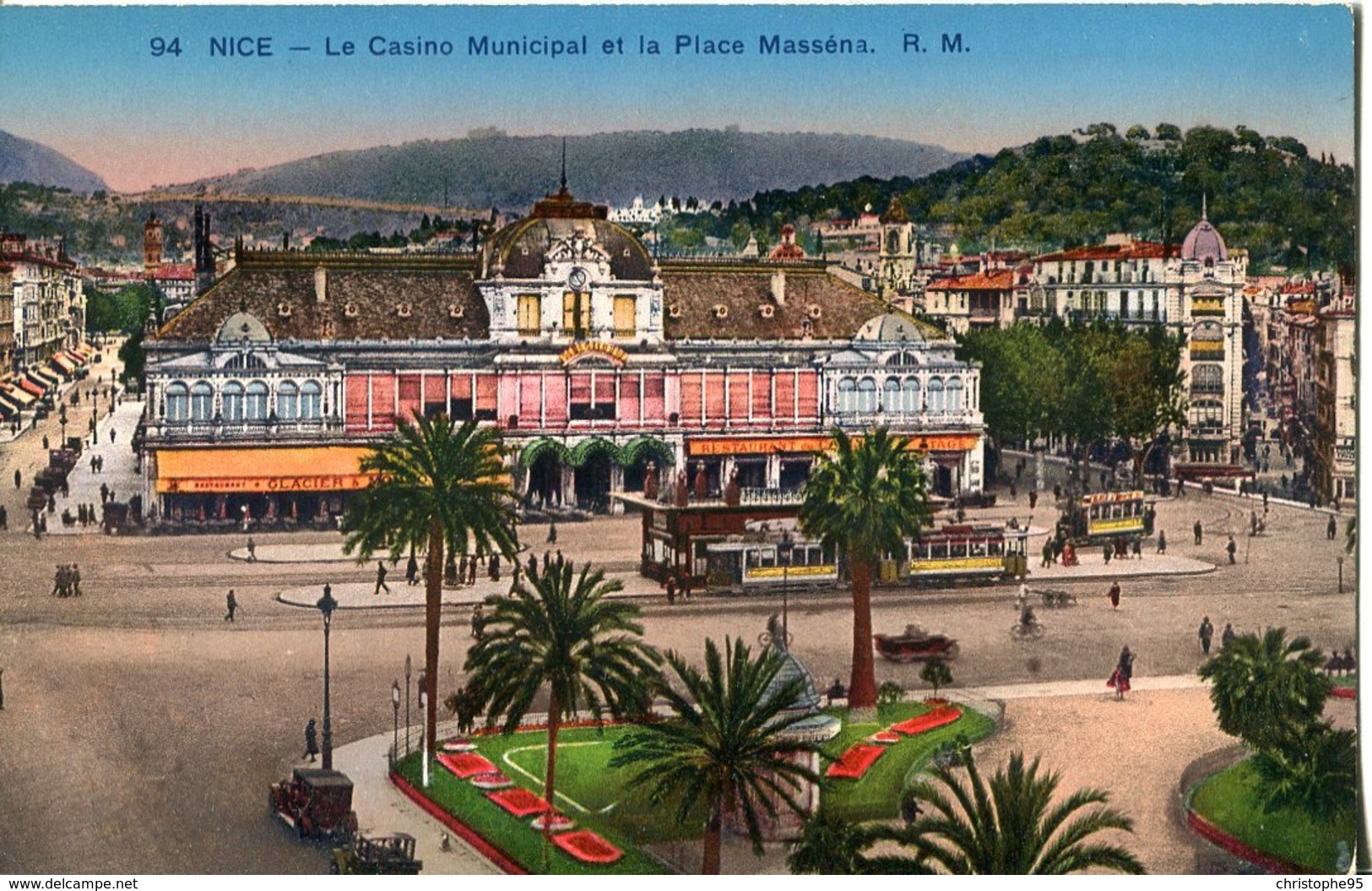 06 .20361 .nice .le Casino Municipal Et La Place Massena .tramways . - Transport (rail) - Station