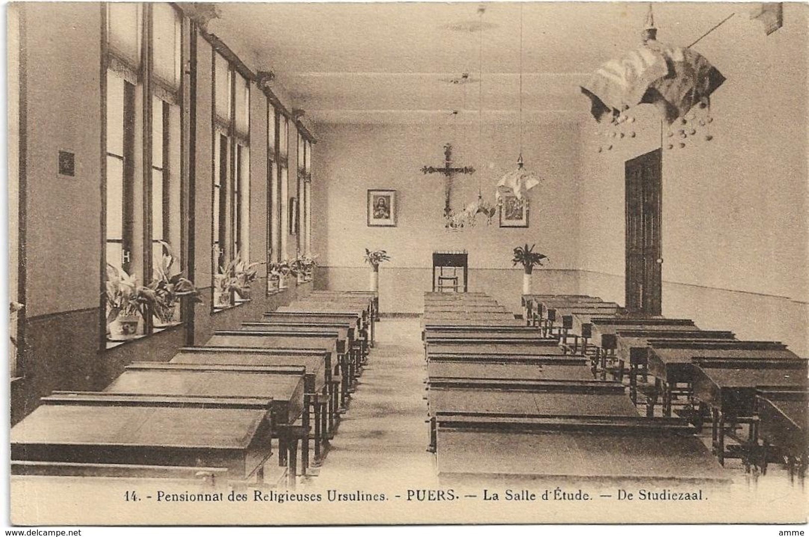 Puurs    *  Pensionnat Des Religieuses Ursulines - La Salle D'Etude - Studiezaal - Puurs