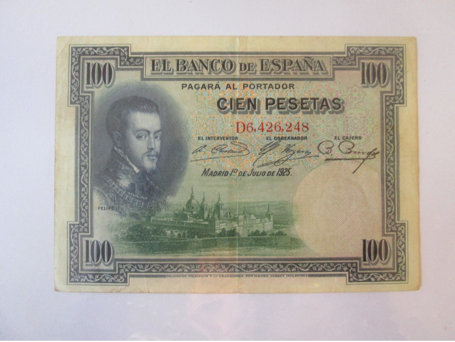 Spain 100 Pesetas 1925 Banknote - 100 Pesetas