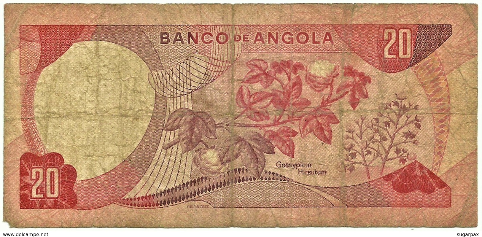 Angola - 20 Escudos - 24.11.1972 - Pick 99 - Série YJ - Marechal Carmona - PORTUGAL - Angola