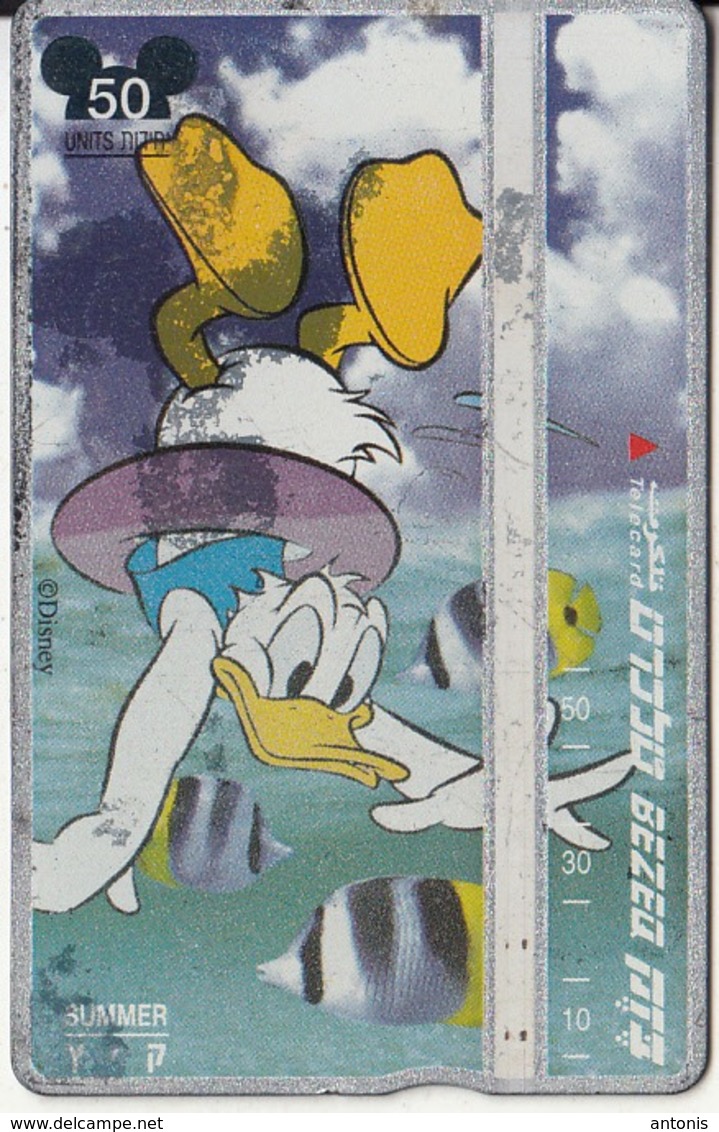 ISRAEL - Disney/Donald Duck, Summer, CN : 827H, 08/98, Used - Disney