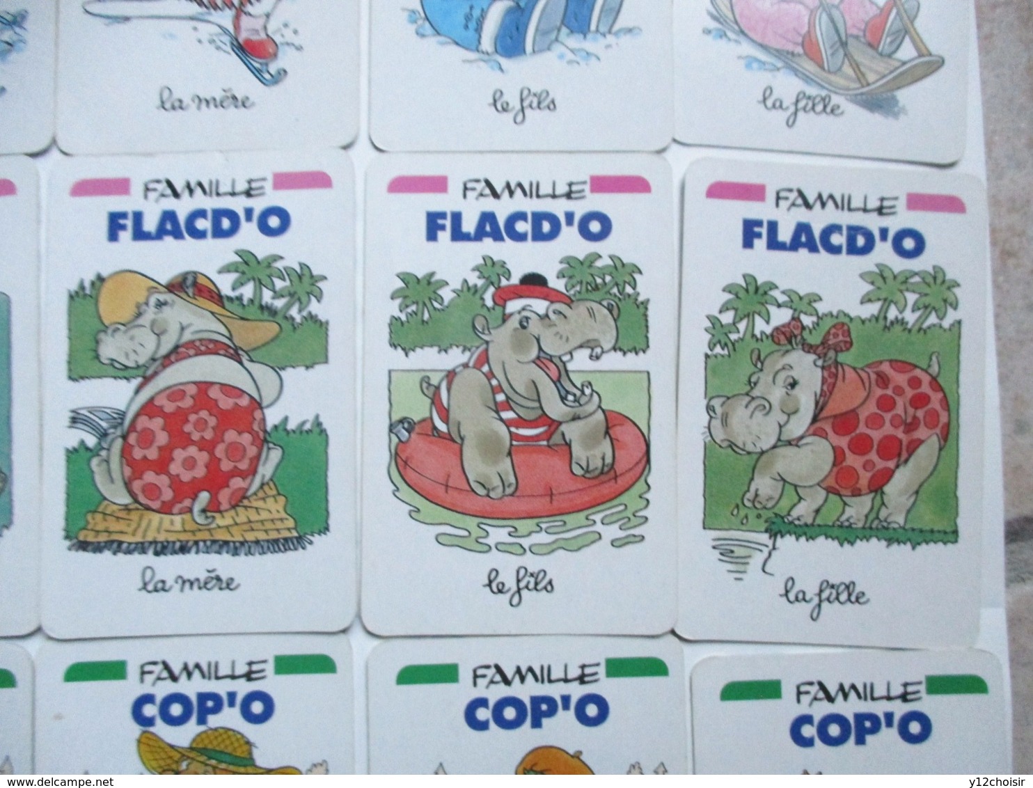 JEU DE CARTES 7 SEPT FAMILLES COMPLET GRENOUILLE CHIEN CASTOR HIPPOPOTAME OURS BLANC CHAT MOUETTE PLONGEUR GEMO - Autres & Non Classés