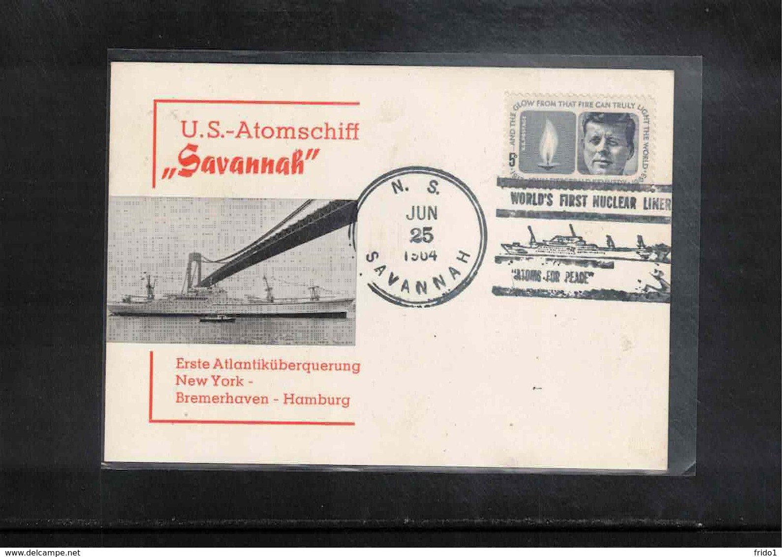 USA 1964 US Atom Ship Savannah Interesting Cover - Bateaux