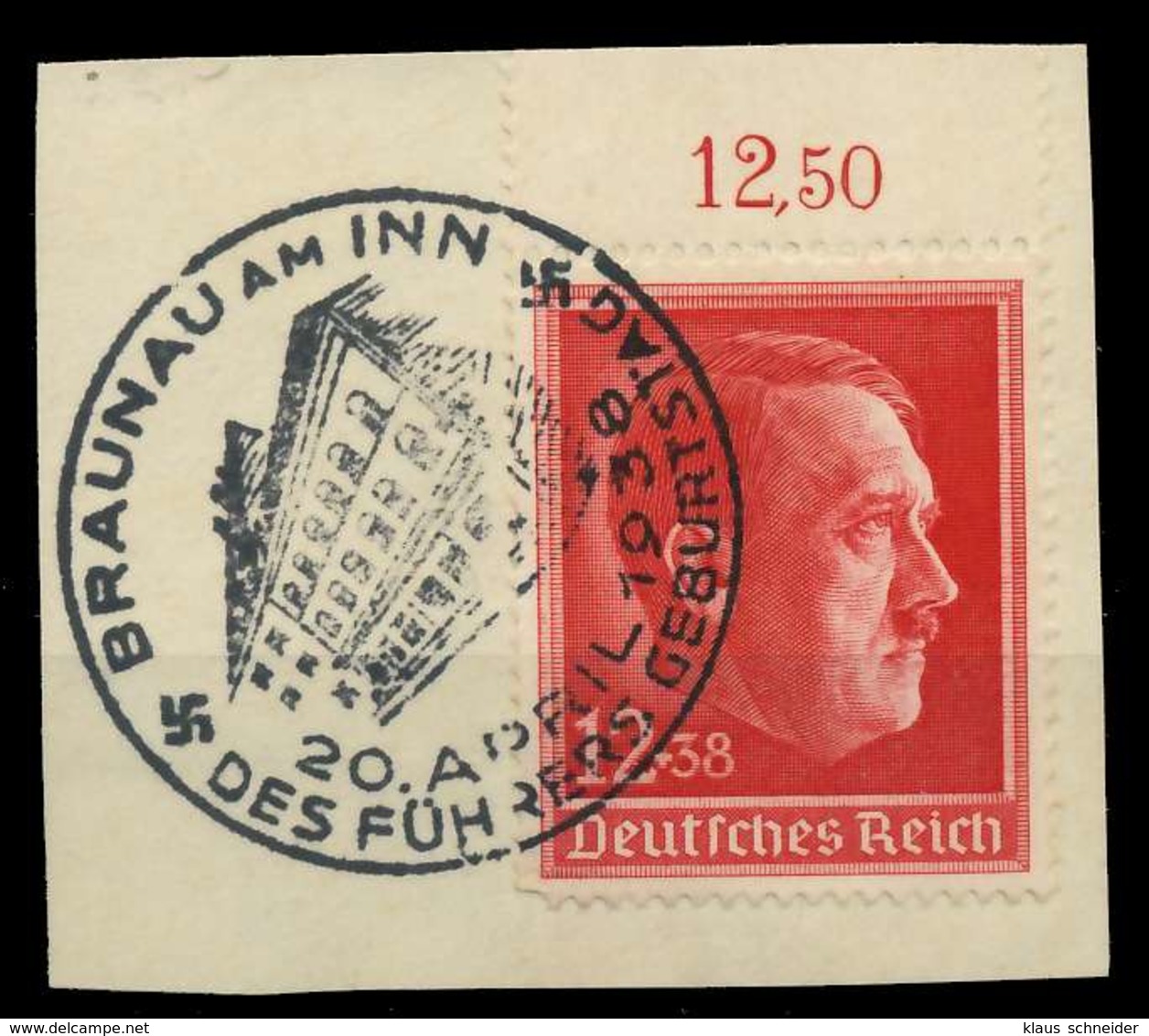DEUTSCHES REICH 1938 Nr 664 Zentrisch Gestempelt Briefstück X8B0172 - Gebruikt