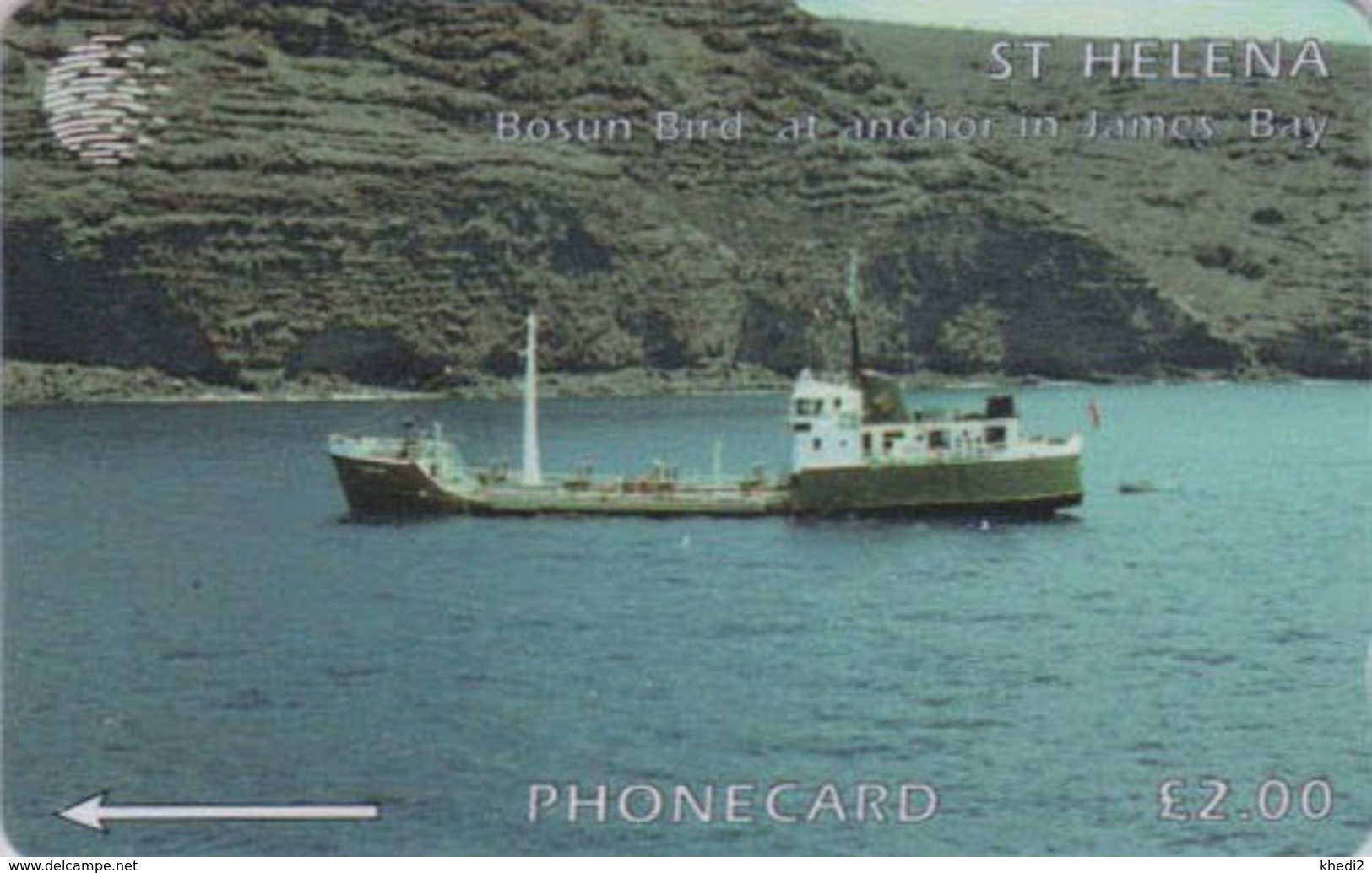 Télécarte GPT SAINTE HELENE - BATEAU - BOSUN BIRD SHIP In James Bay -  ST HELENA Phonecard - Isla Santa Helena