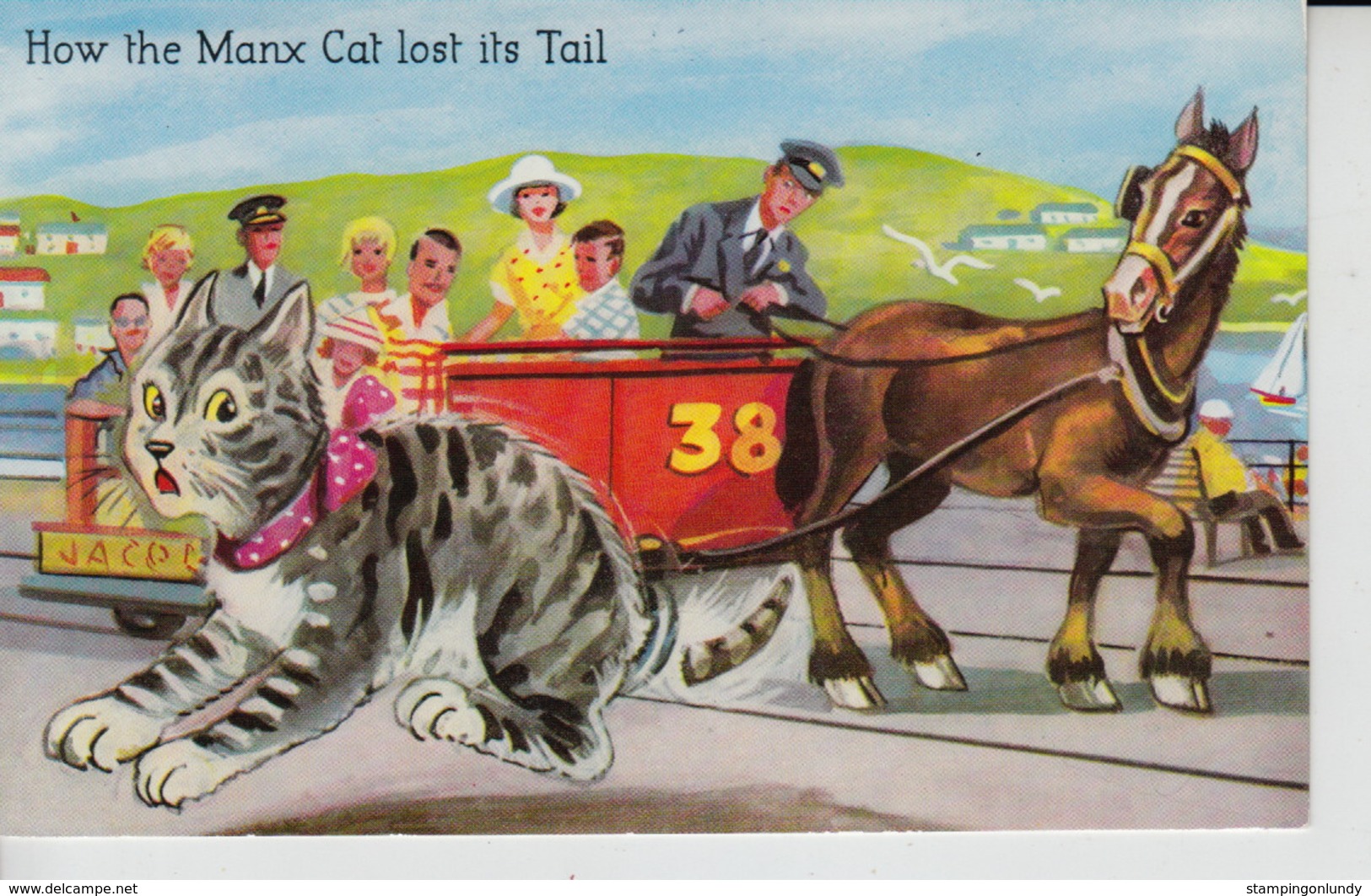 MC29. Comic Manx Cat I.O.M. - Katzen