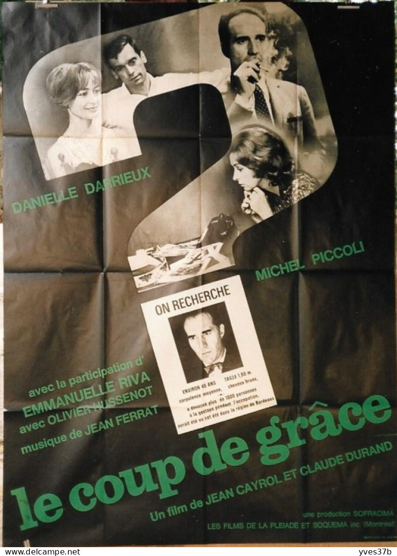 "Le Coup De Grâce" Michel Piccoli, D. Darrieux...1965 - Affiche 120x160 - TTB - Plakate & Poster