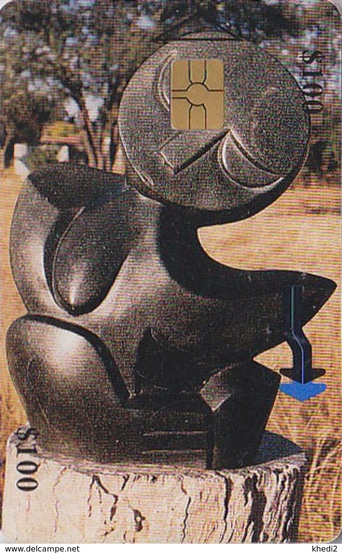 Télécarte à Puce Afrique ZIMBABWE - SCULPTURE / Zim 38 - Africa Chip Phonecard Telefonkarte - Zimbabwe