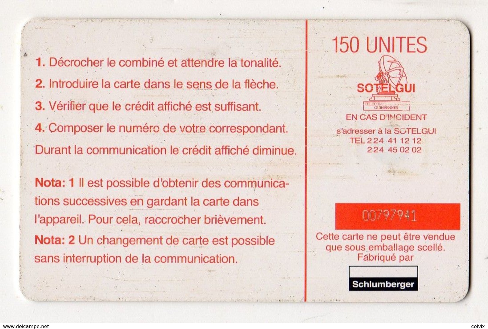 GUINEE TELECARTE REF MV CARDS GUI-15  ANANAS DE GUINEE - Guinee