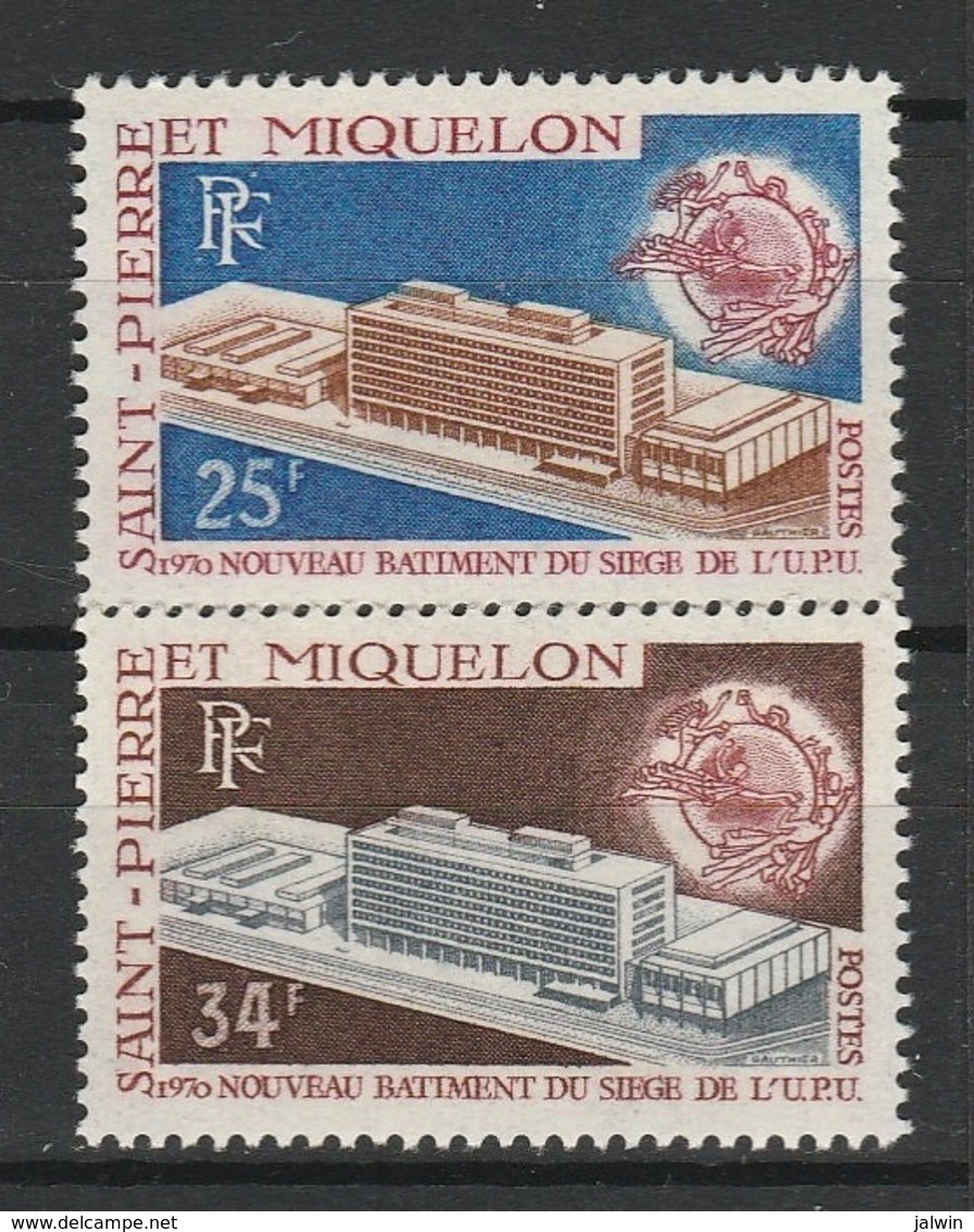 SAINT PIERRE ET MIQUELON 1970 YT N° 399 Et 400 ** - Nuovi