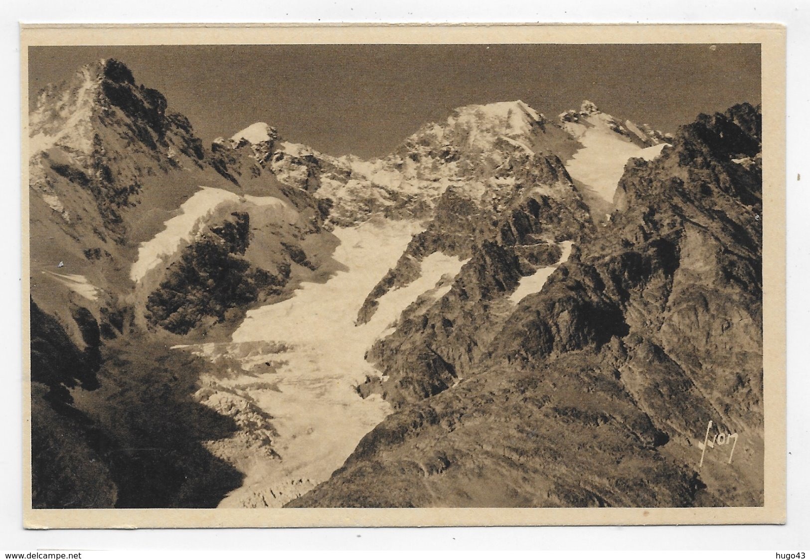 GLACIER DE L' HOMME - A GAUCHE LE PIC GASPARD - CPA NON VOYAGEE - Autres & Non Classés