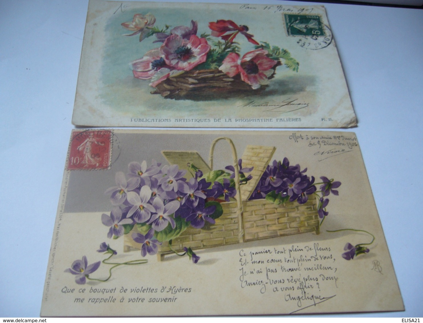 LOT DE 10 CPA ILLUSTRATIONS THÈME NATURE FLEURS LOT NUMÉRO 11 - 5 - 99 Postcards