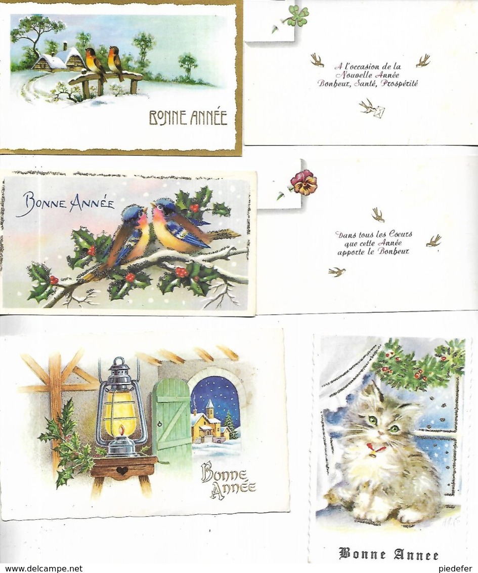 Lot De 40 Cartes Postales De Voeux " Bonne Année, Nouvel An " - Toutes Scannées - Nouvel An