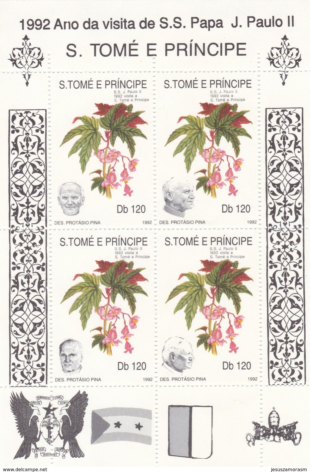 Santo Tome Y Principe Nº 1104 Al 1127 En Hojas - Sao Tomé Y Príncipe