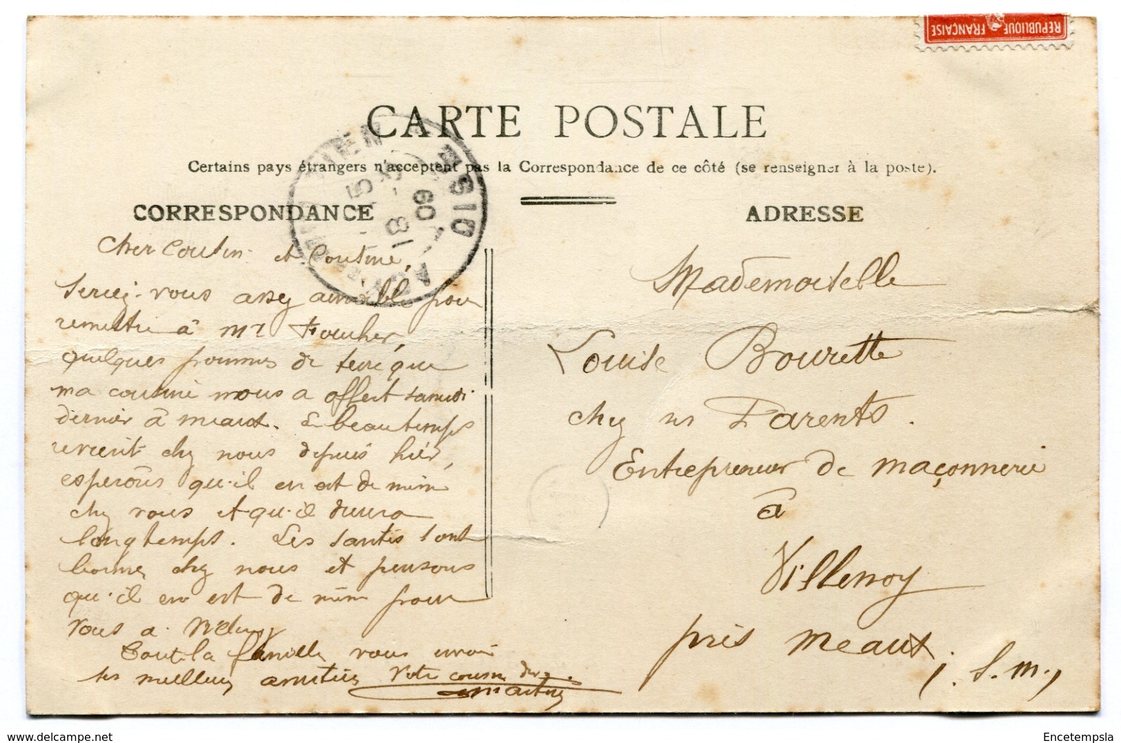 CPA - Carte Postale - France - Betz - Quartier De La Poste - 1909 (I10357) - Autres & Non Classés