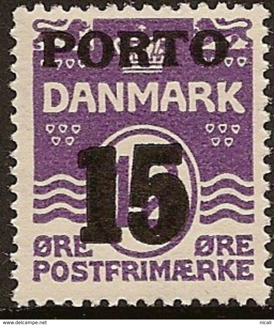 DENMARK 1934 15o/12o Postage Due SG D298 HM #HI116 - Segnatasse