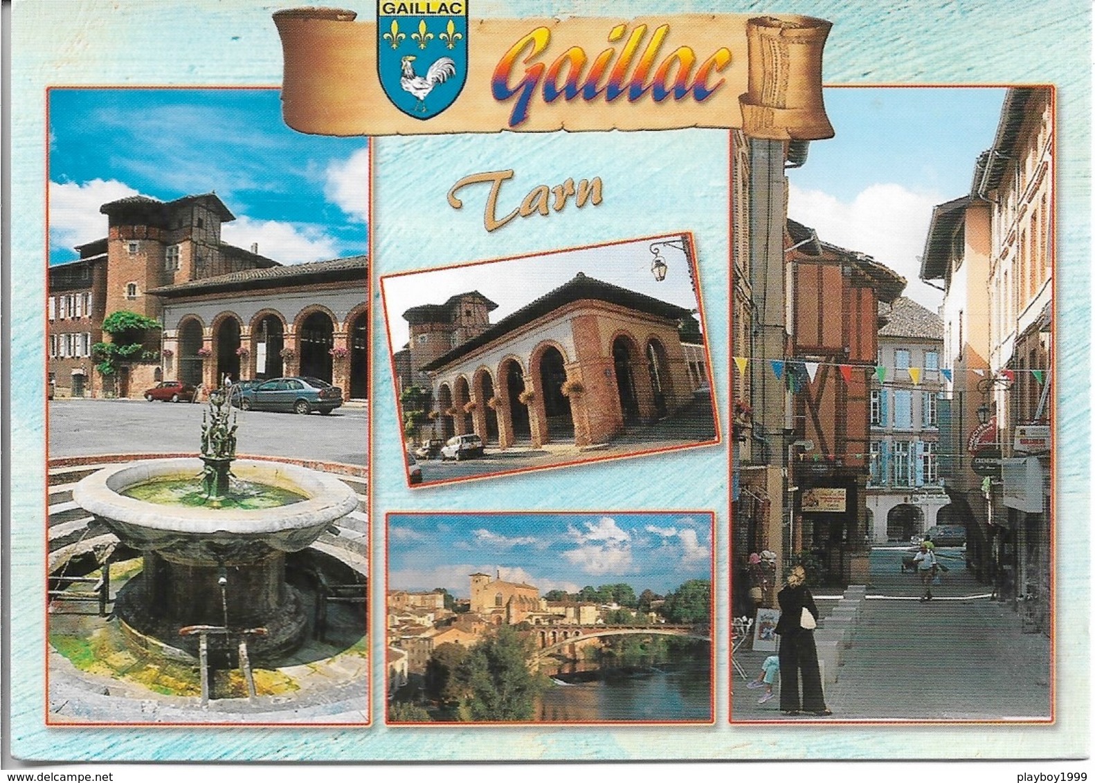 81 - GAILLAC - Multi Vues De GAILLAC - 4 Vues - 1 Joli Timbre Philatélique Au Verso - Voir Scan - Cpm - écrite - - Gaillac