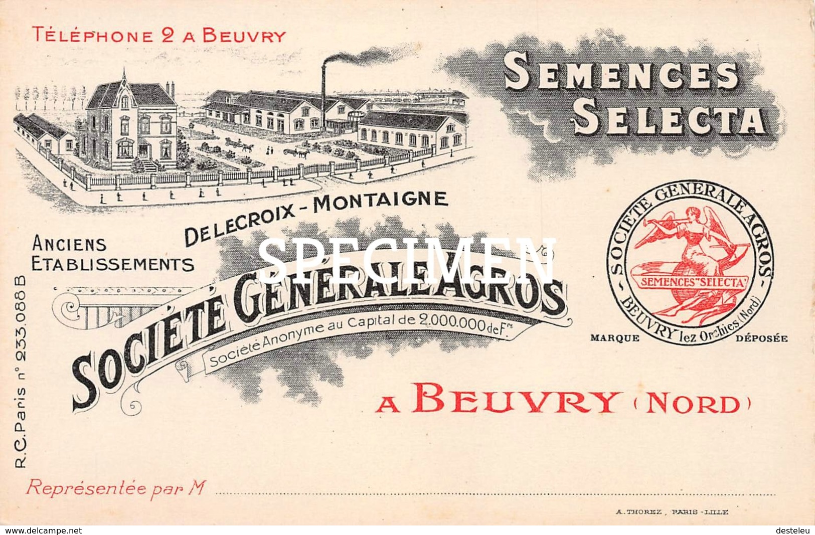 Semences Selecta - Delacroix - Montaigne - Société Générale Agros - Beuvry - Beuvry