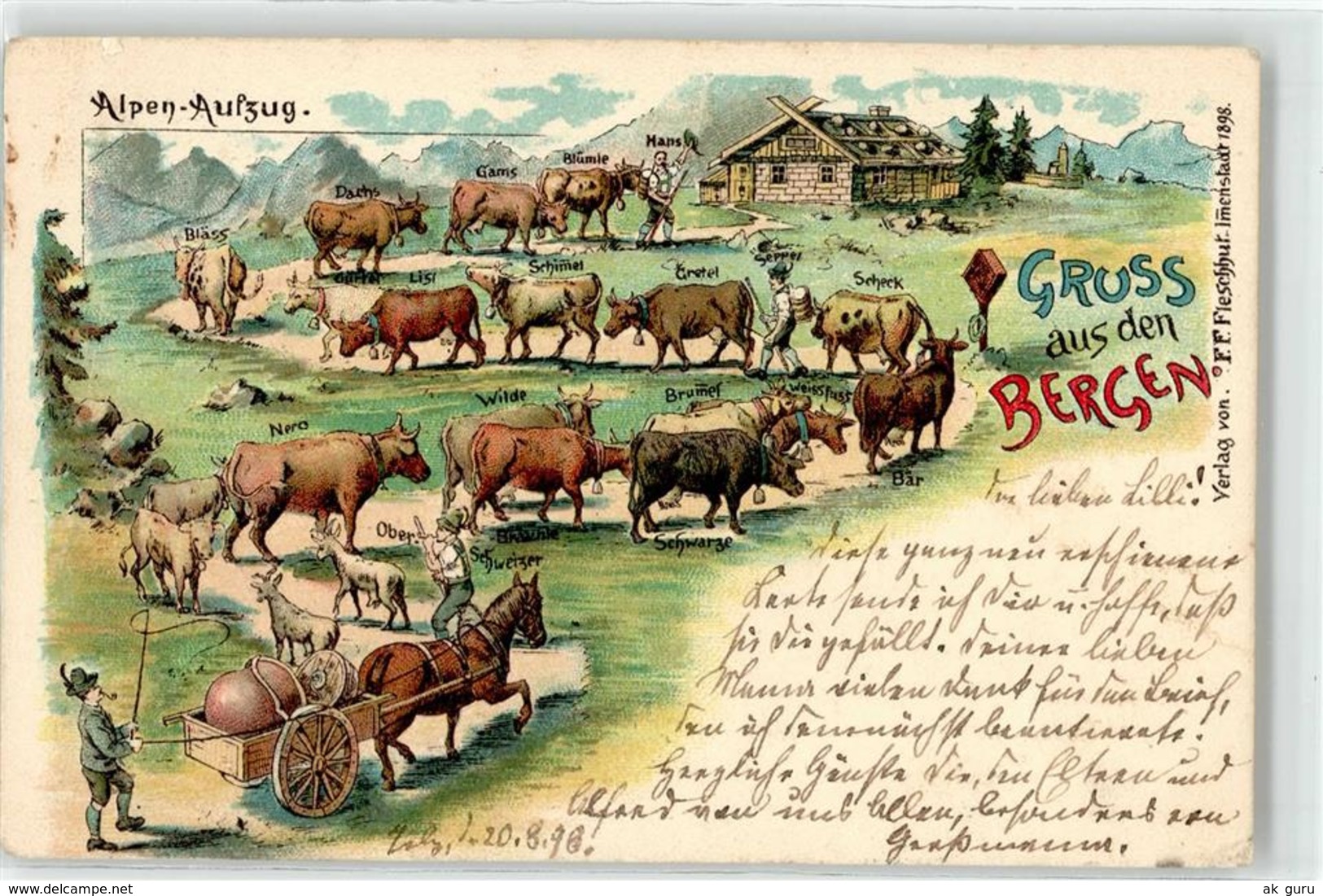 52421389 - Alpen-Aufzug Rind Pferd - Greetings From...