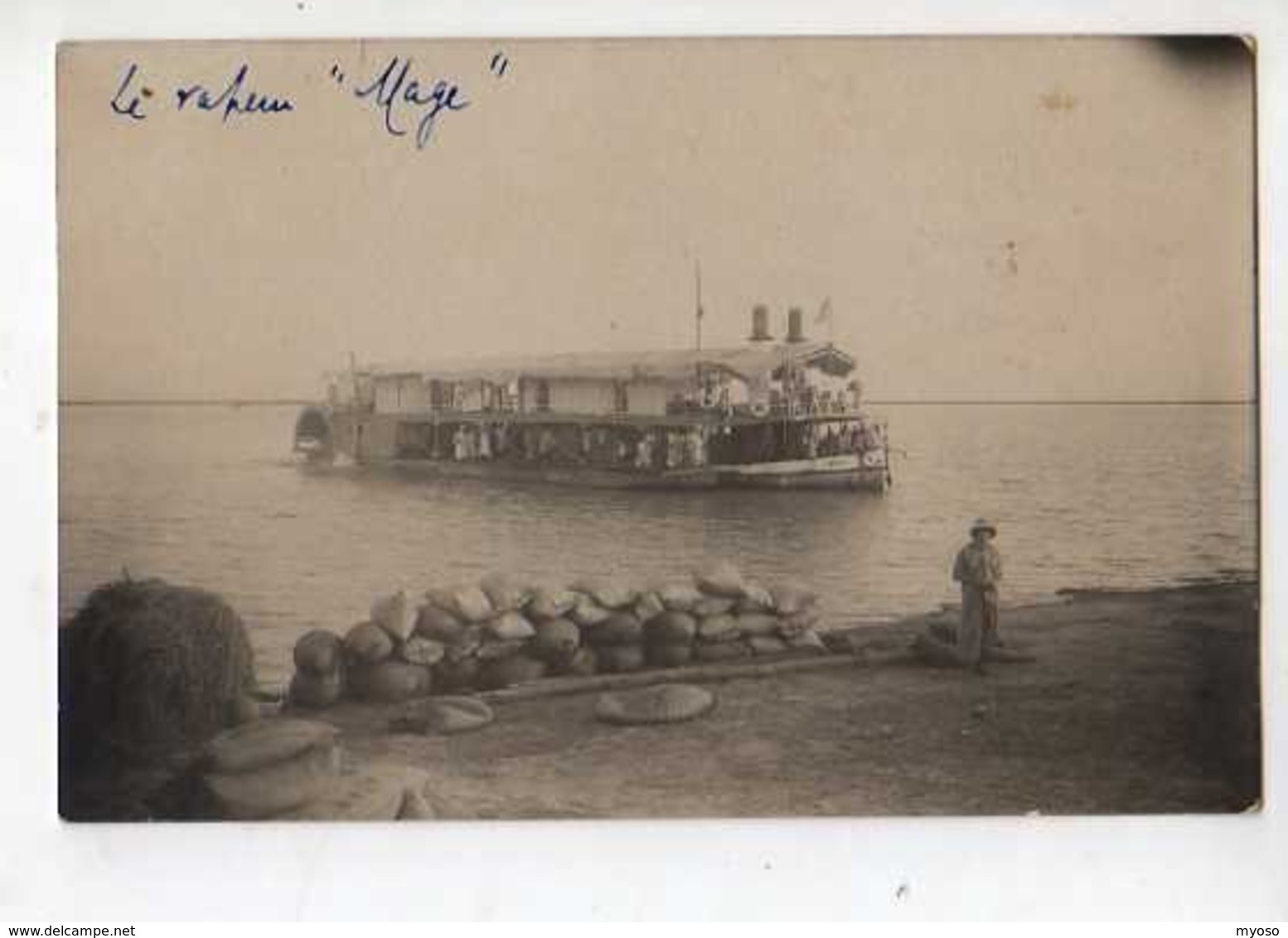 DIRE Soudan Francais Compagnie De Culture Cotonniere Du Niger, Carte Photo Le Vapeur Nage - Soudan