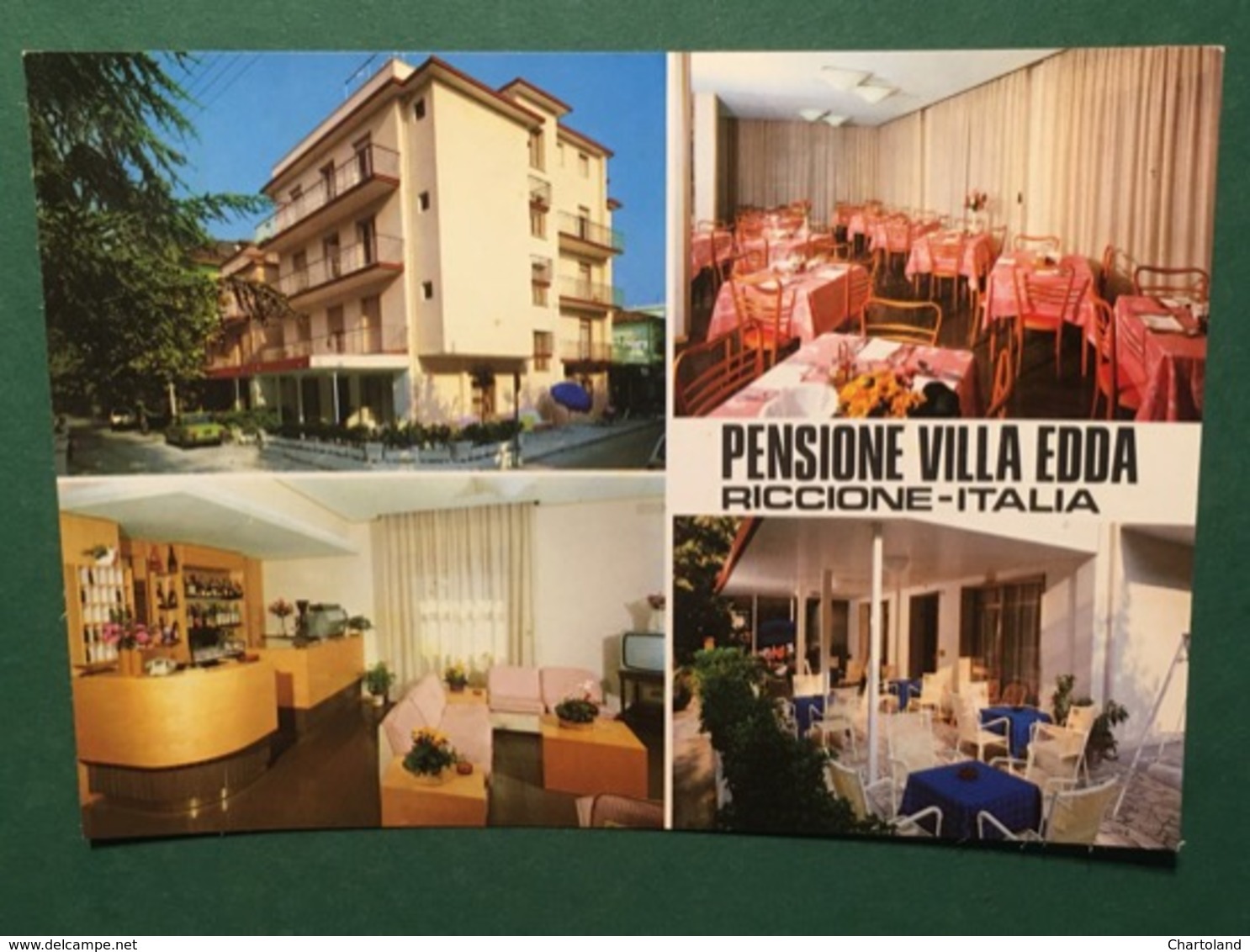 Cartolina Pensione Villa Edda - Riccione - 1965 Ca. - Rimini