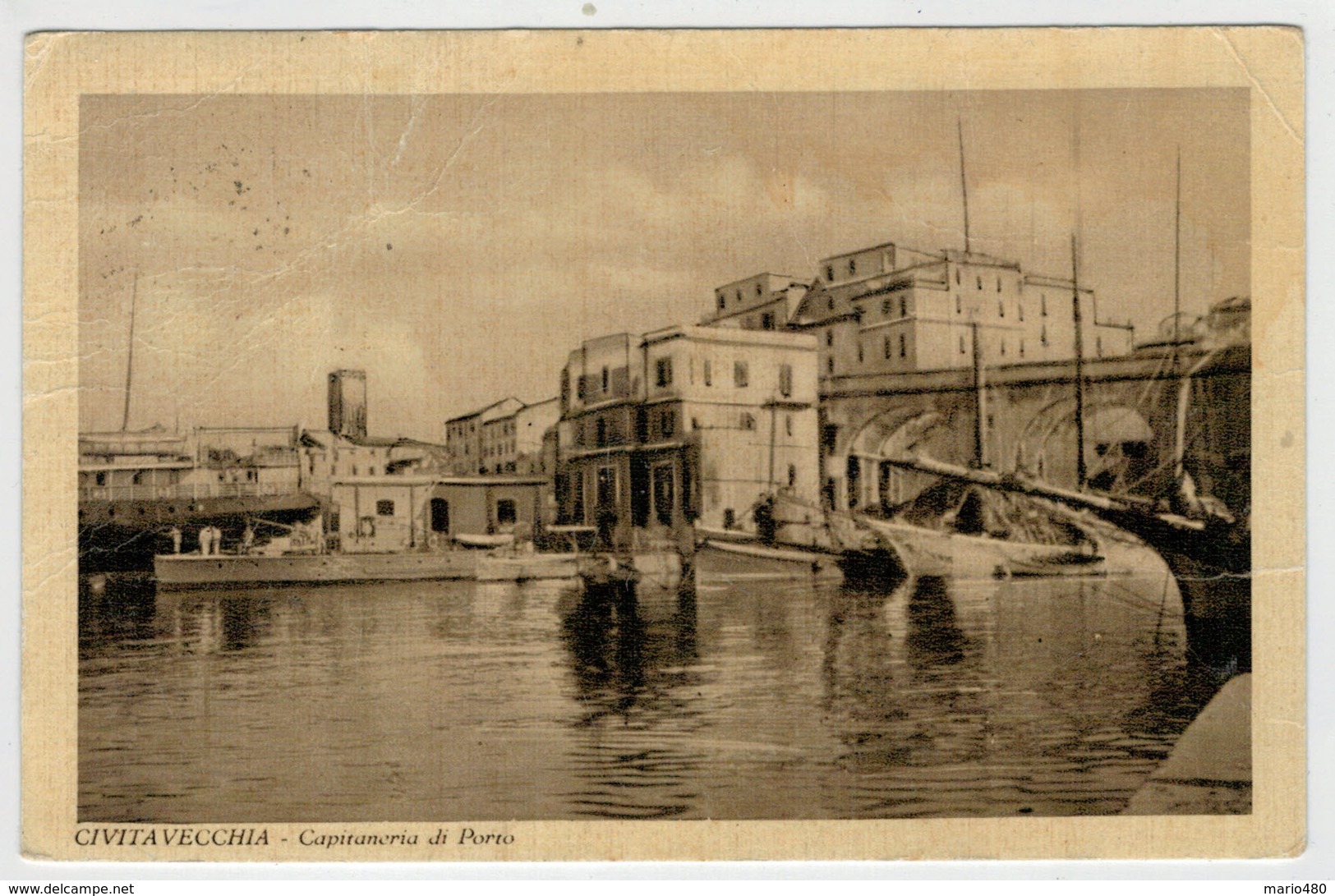 C.P. PICCOLA   CIVITAVECCHIA    CAPITANERIA  DI  PORTO         2 SCAN   (VIAGGIATA) - Civitavecchia