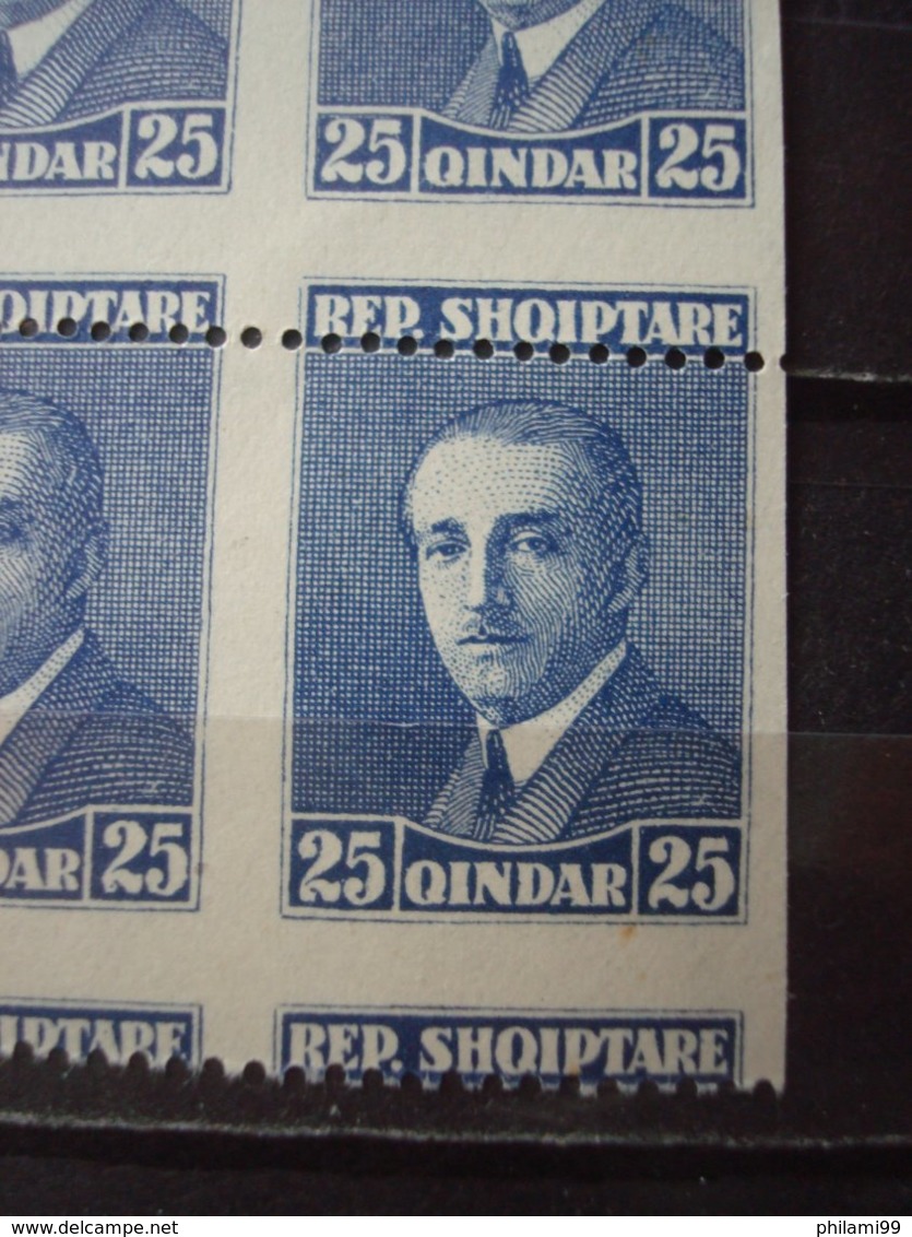 ALBANIA 1925 MNH** 15 X SPECTACULAR PERFORATION VARIETY - Albanie