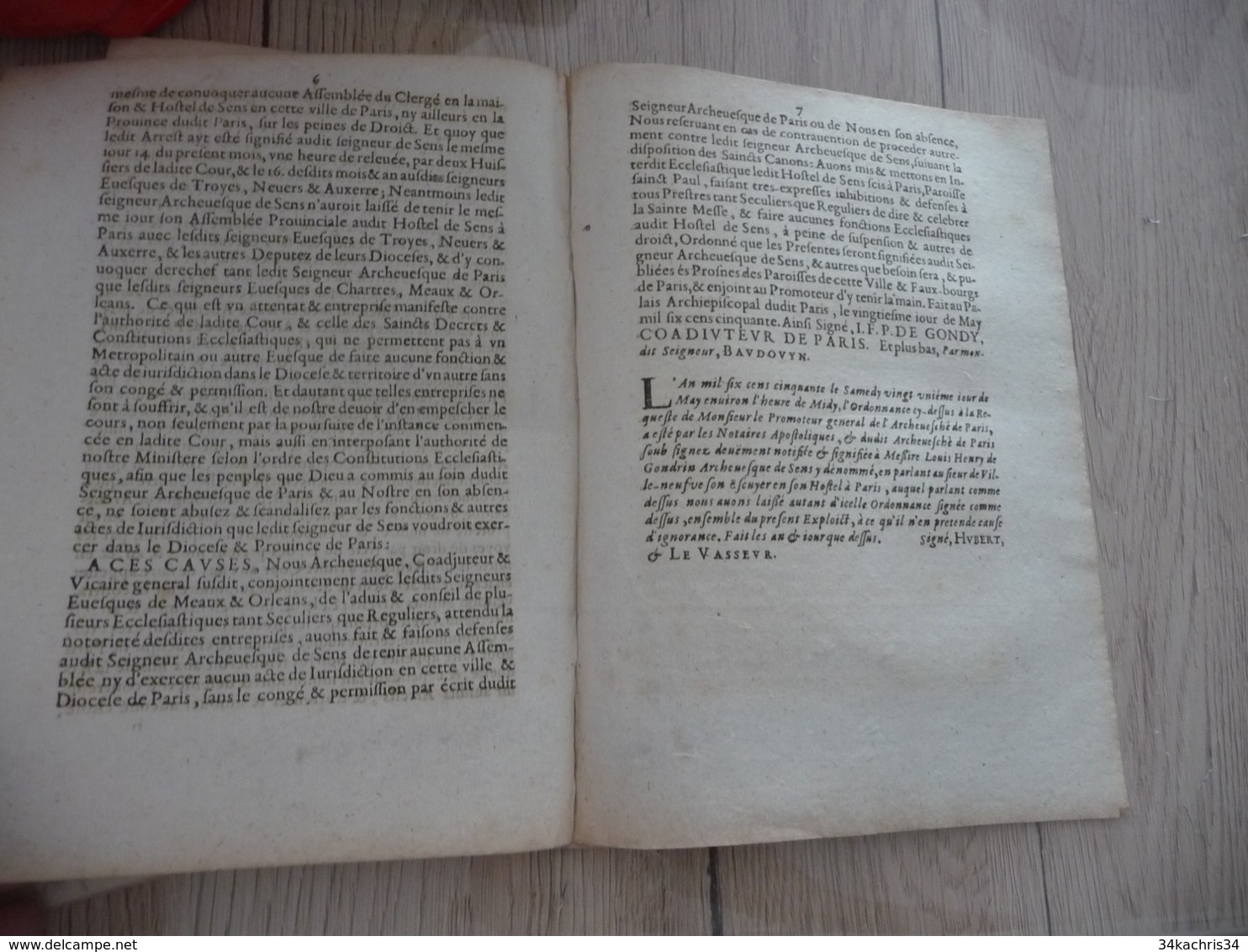 Ordonnance De Monseigneur L’archevêque De Corinthe 1650 Les Entreprises De L'Archevêque De Sens 4 P Désolidarisées - Décrets & Lois