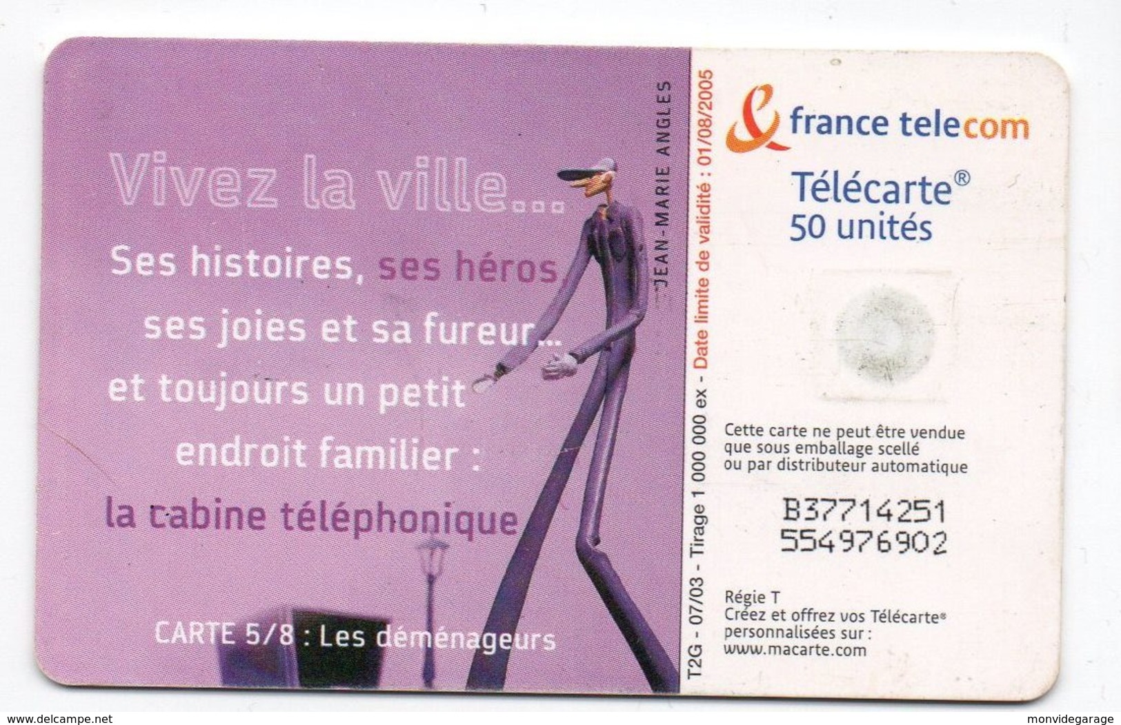 F1288 - Les Métiers De La Rue - 5 - Les Déménageurs - 2003
