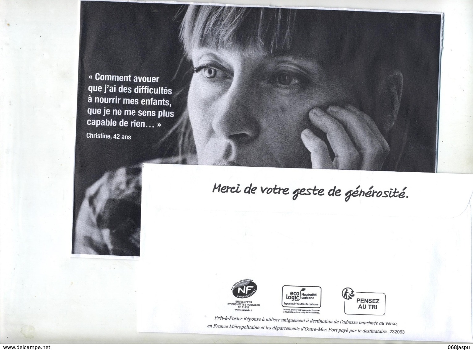 Pap Reponse Yseultyz Secours Catholique  + Destineo - Prêts-à-poster: Réponse