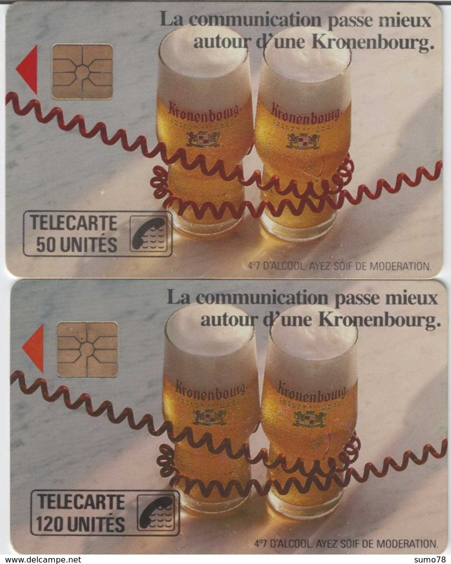FRANCE - 50 Unités Et 120 Unités - KRONENBOURG  - Télécartes Utilisées - 1988