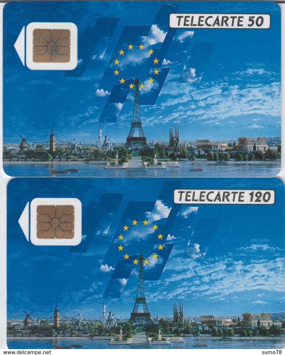 FRANCE - 50 Unités Et 120 Unités - DIMENSION EUROPEENNE  - Télécartes Utilisées - 1988
