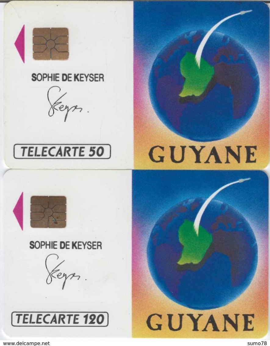 FRANCE - 50 Unités Et 120 Unités - GUYANE ARIANESPACE  - Télécartes Utilisées - 1988