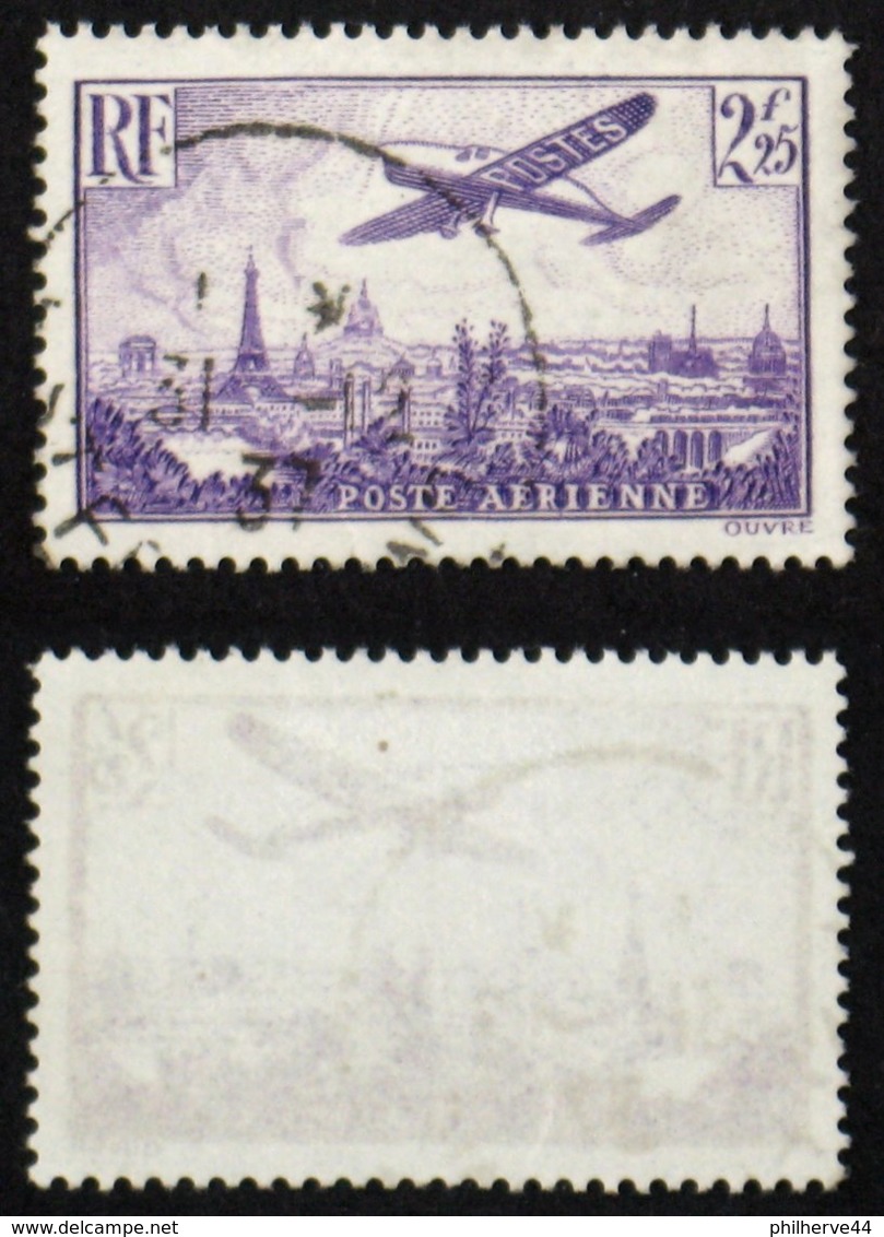 N° PA 10 2,25F Violet Oblit 1937 TB Cote 7,50€ - 1927-1959 Oblitérés