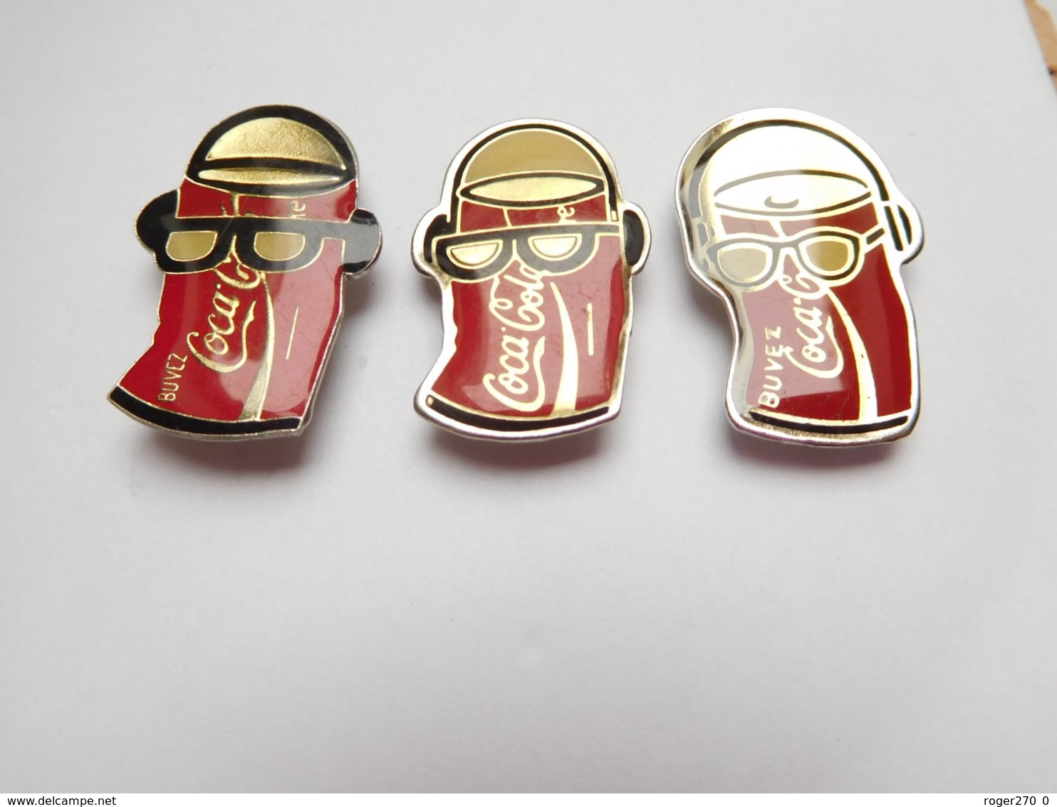 Belle Série De 3 Pin's Différents , Coca Cola Canette - Coca-Cola