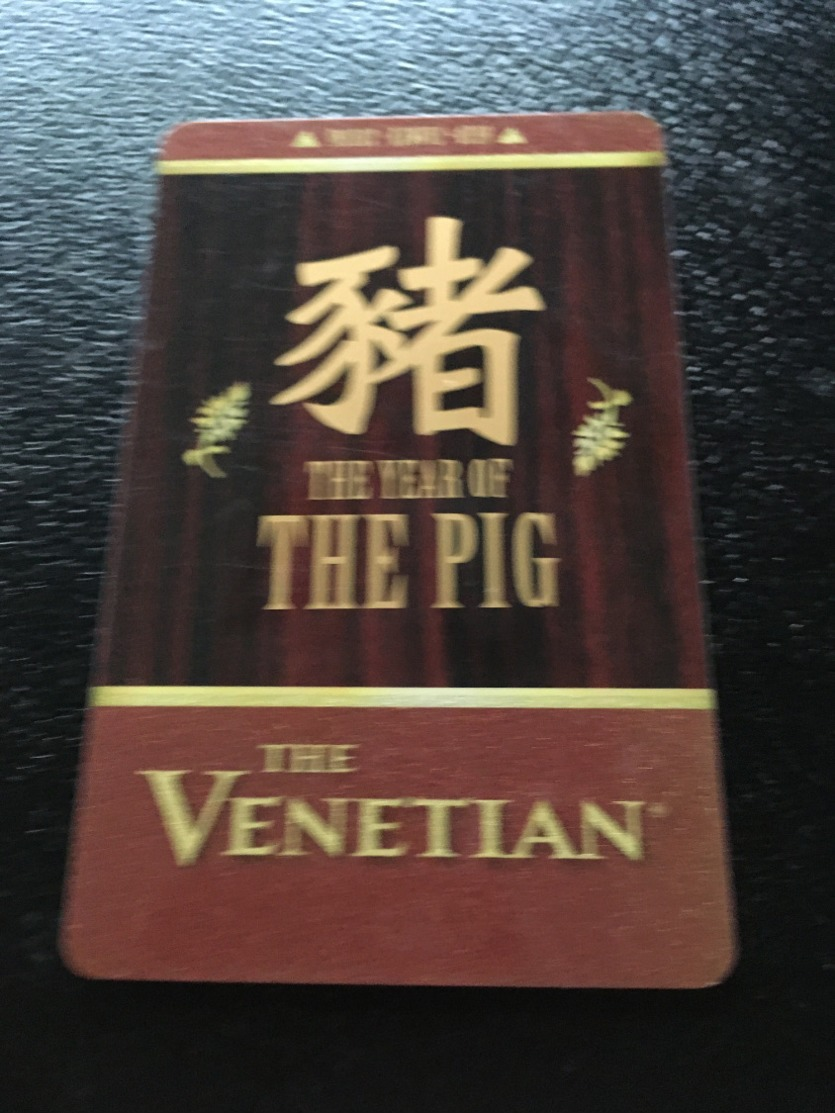 Hotelkarte Room Key Keycard Clef De Hotel Tarjeta Hotel   LAS VEGAS  THE VENETIAN YEAR OF THE PIG - Ohne Zuordnung