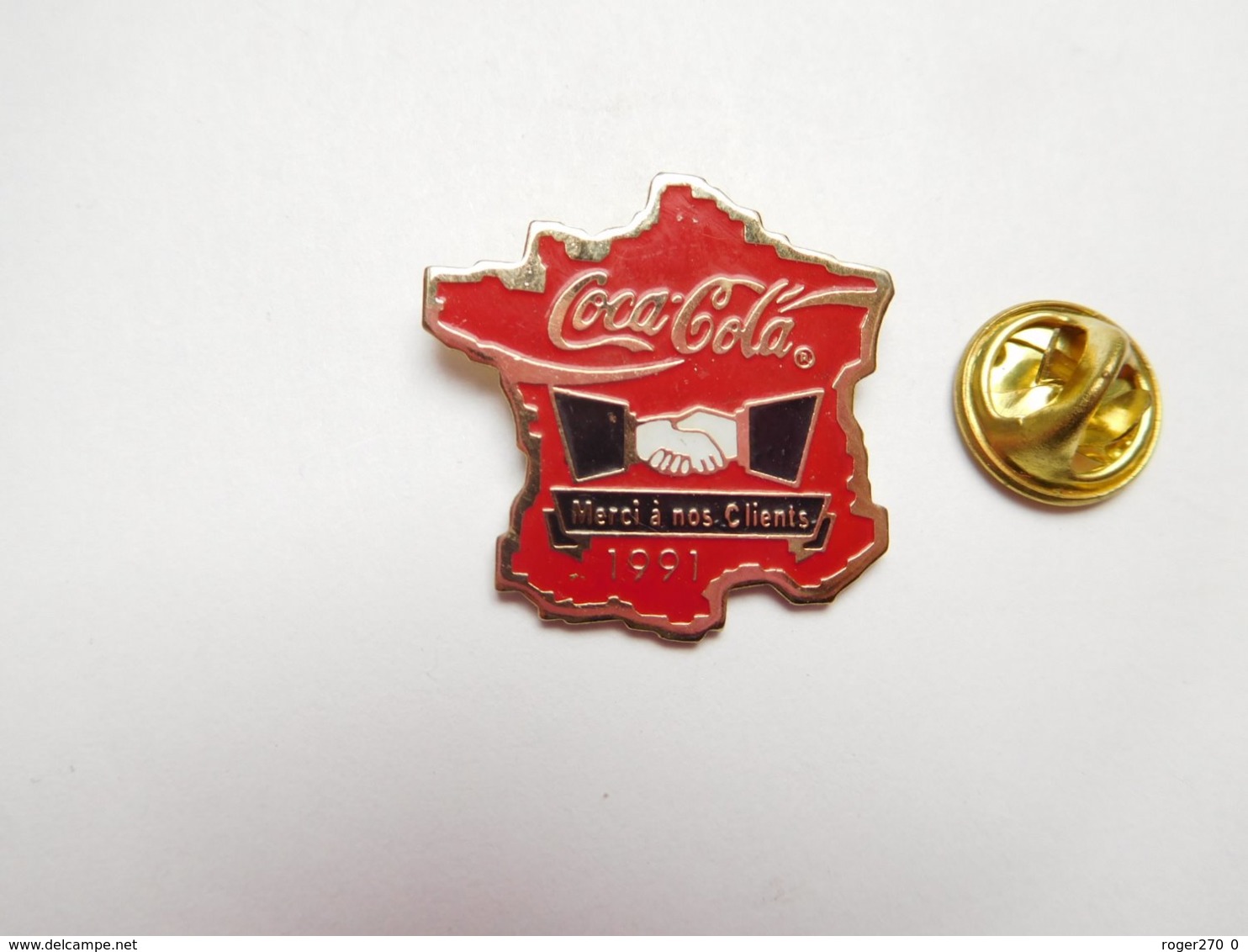 Beau Pin's , Coca Cola , 1991 , Carte De France - Coca-Cola