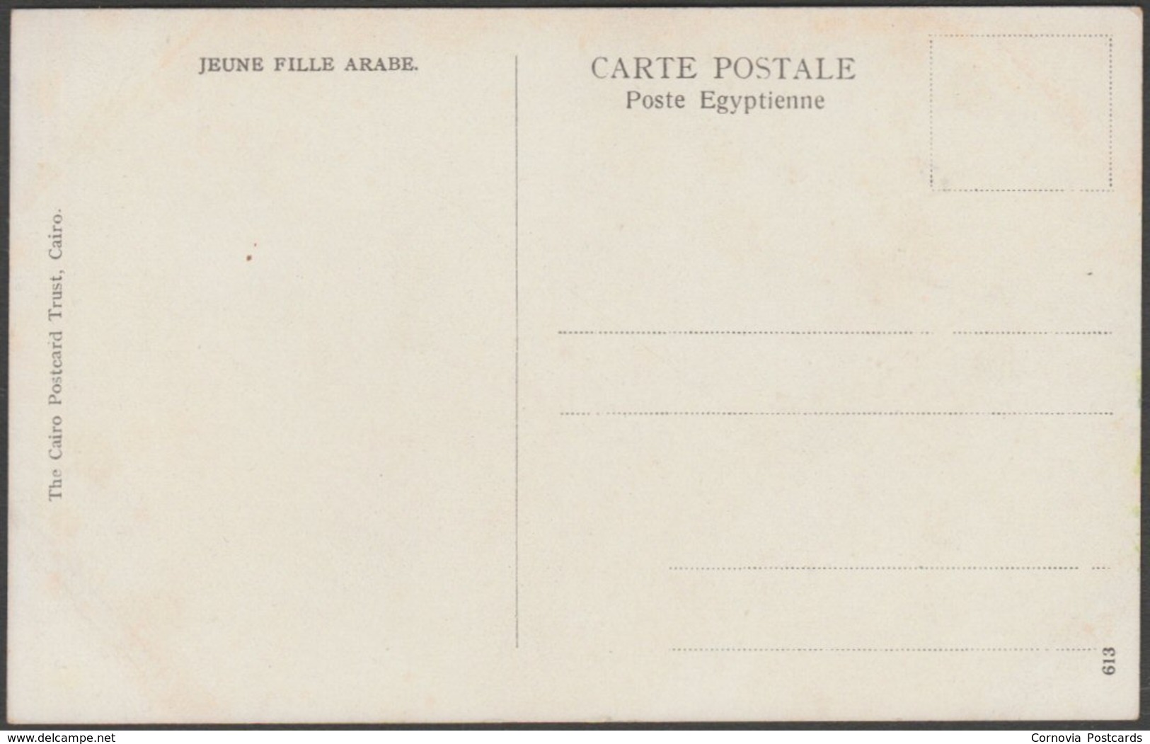 Jeune Fille Arabe, C.1910 - Cairo Postcard Trust CPA - Persons