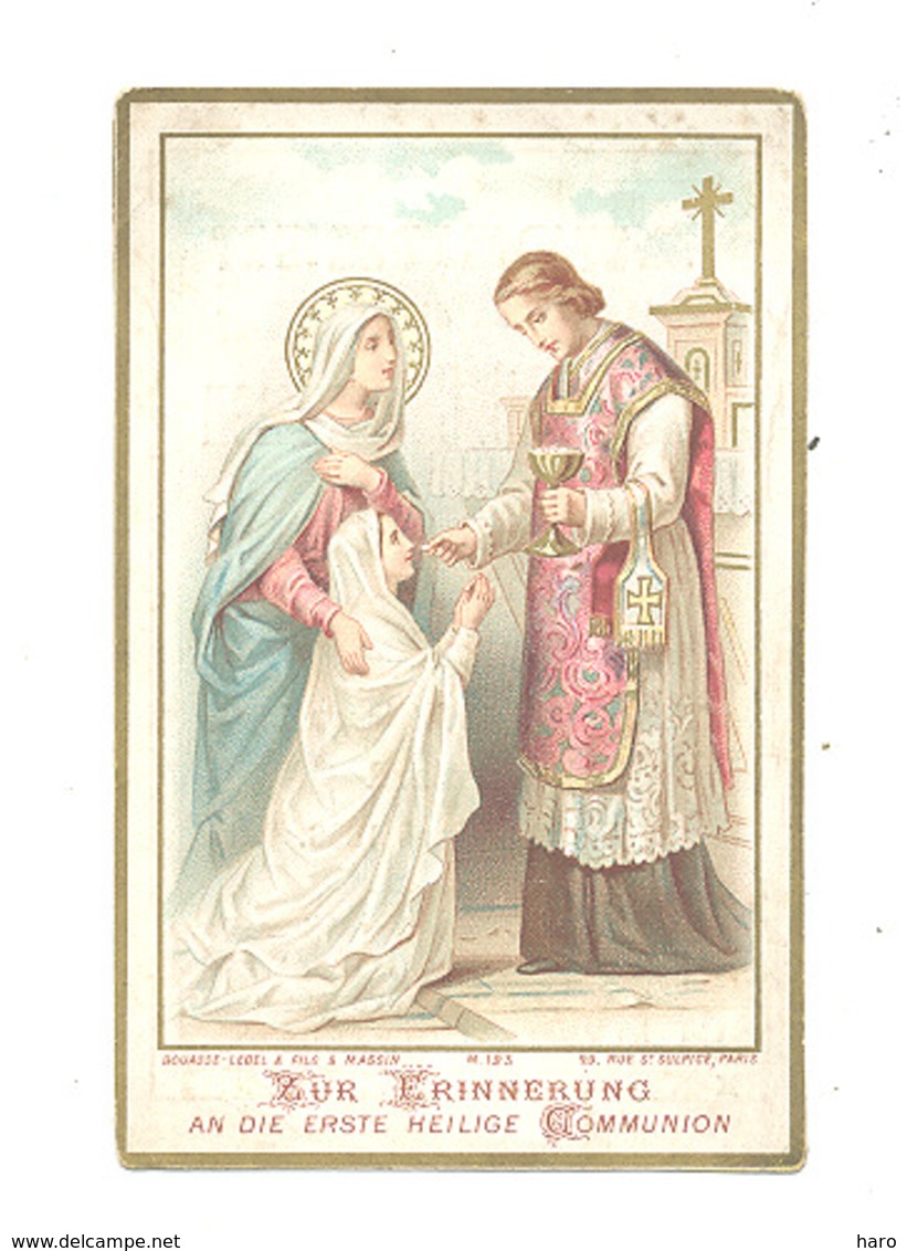 Faire-part De Ière Communion Von Maria SAVELSBERG - Kloster Zu SITTARD 21 Juni 1896 - Image Pieuse.(b268) - Communie