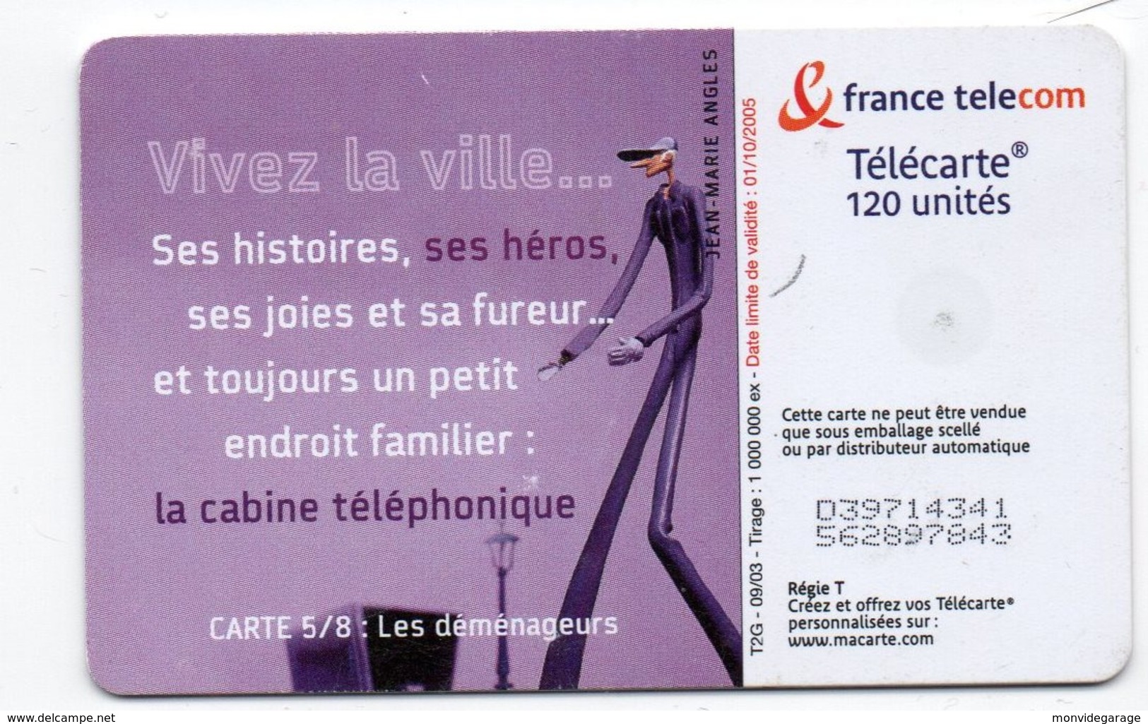 F1289 - Les Métiers De La Rue - 5 - Les Déménageurs - 2003
