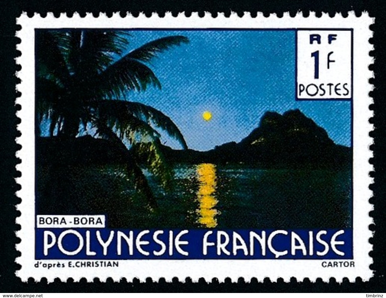 POLYNESIE 1991 - Yv. 373A **   Cote= 12,20 EUR - Paysage (Nom Christian En Plus Grand)  ..Réf.POL24593 - Nuovi