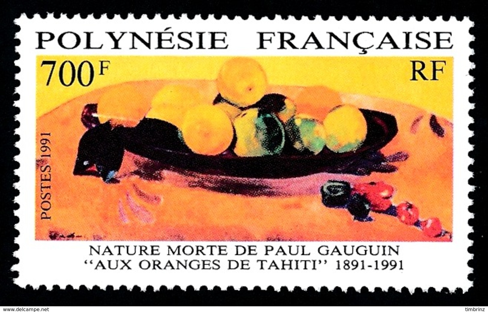 POLYNESIE 1991 - Yv. 385 **   Faciale= 5,88 EUR - Nature Morte De Paul Gauguin  ..Réf.POL24602 - Neufs