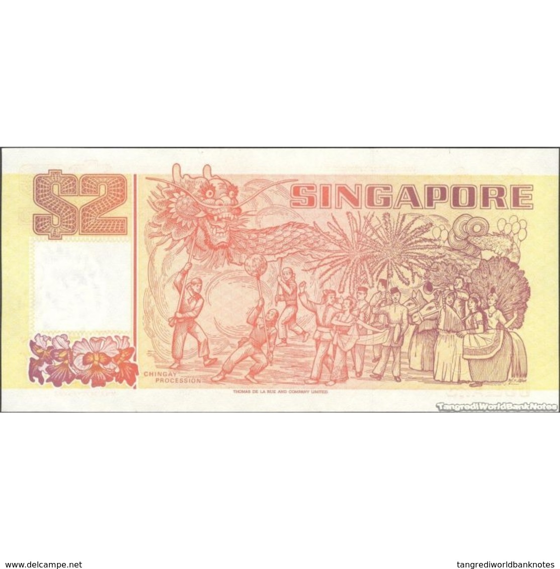 TWN - SINGAPORE 27 - 2 Dollars 1990 Prefix EV UNC - Singapore